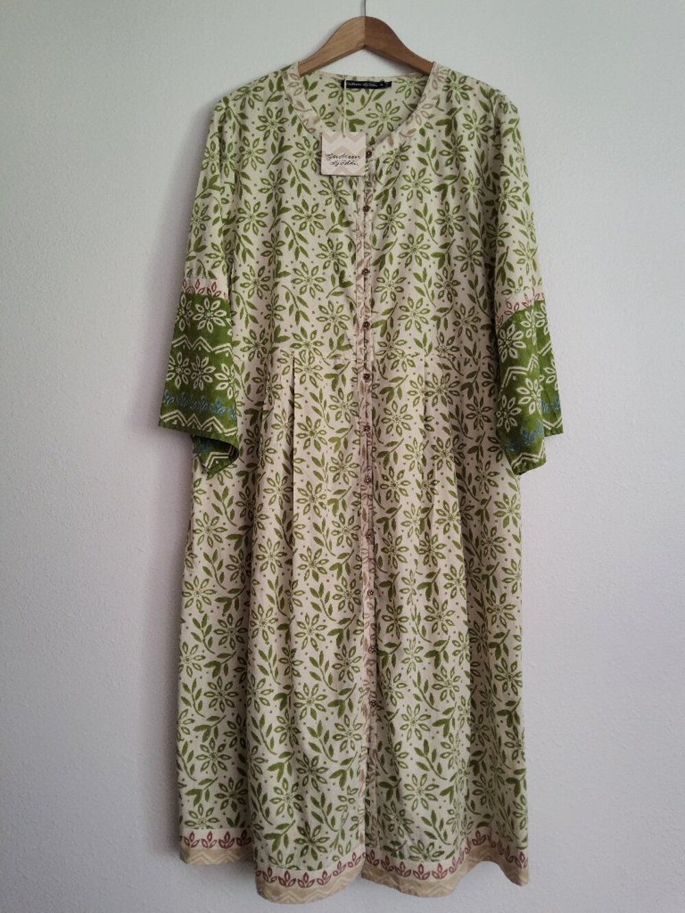 NEW Gudrun Sjoden organic cotton "Kauri" Dress, Kiwi, Size XL